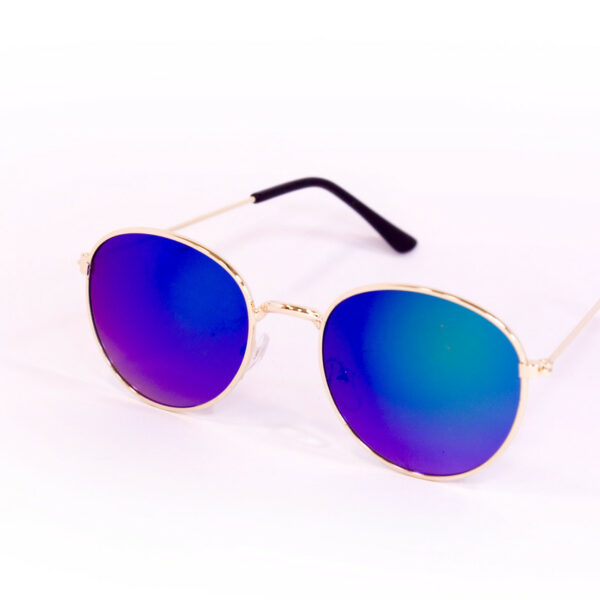 Дитячі окуляри круглі 0401-1 з блакитним відливом topseason