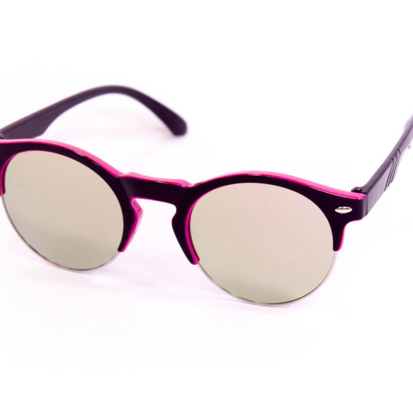 Дитячі окуляри круглі 0433-2 чорно-біла оправа topseason Cardeo