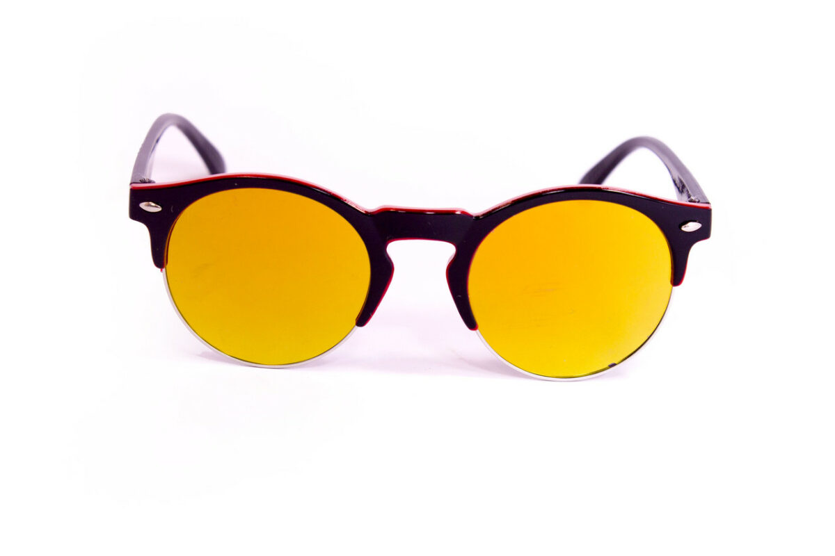 Дитячі окуляри круглі 0433-3 чорно-малинові topseason Cardeo