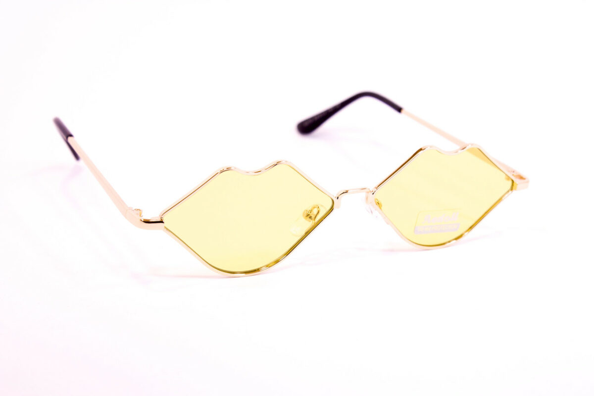Китай Сонцезахисні окуляри жіночі 0275-4 жовті topseason