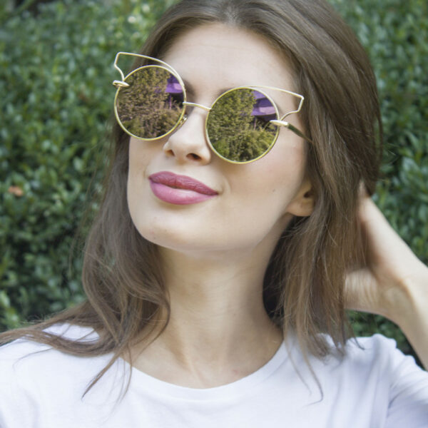 Сонцезахисні окуляри жіночі 1180-1 фіолетове напилення topseason