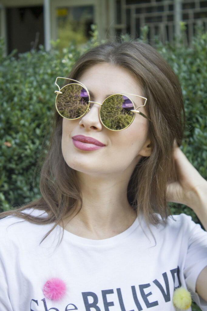 Сонцезахисні окуляри жіночі 1180-1 фіолетове напилення topseason