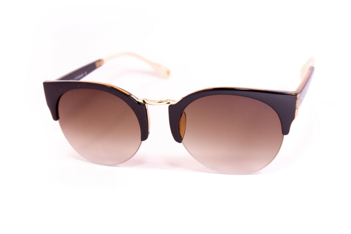 Китай Сонцезахисні окуляри жіночі 8127-1 коричнева лінза topseason
