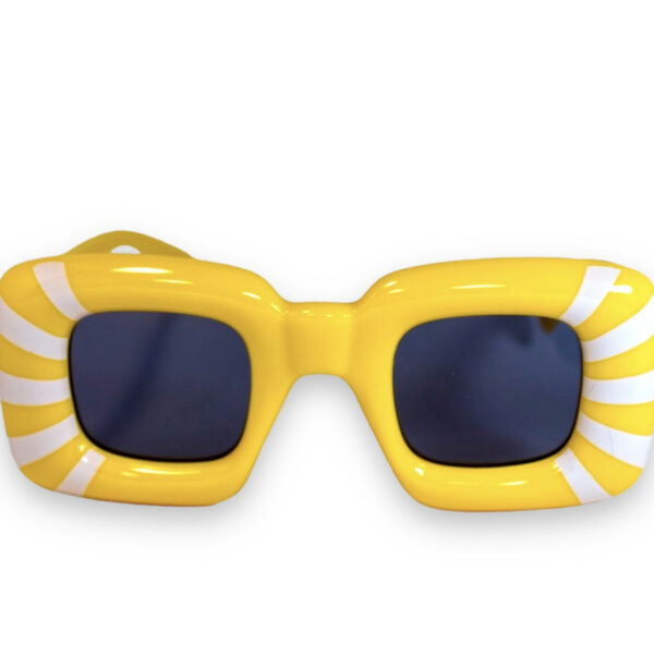 Оригінальні сонцезахисні жіночі окуляри жовті зі смужкою 1330-4 topseason Cardeo