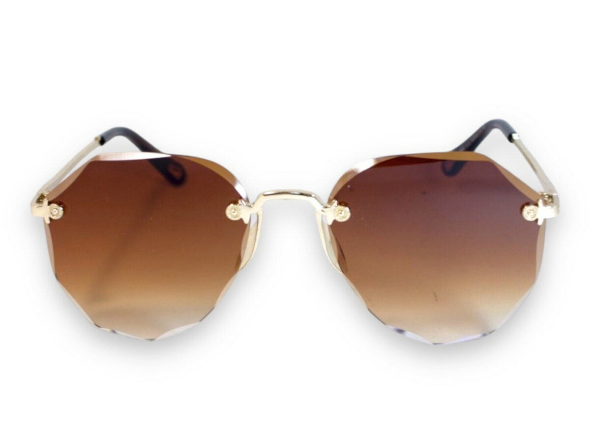 Китай Сонцезахисні жіночі окуляри коричневі 9007-2 topseason
