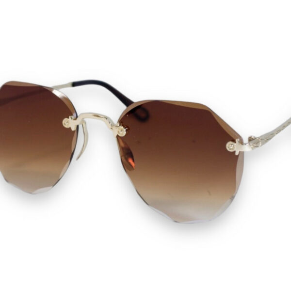 Сонцезахисні жіночі окуляри коричневі 9007-2 topseason